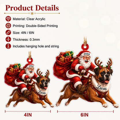 Santa Claus and Dog Boxer