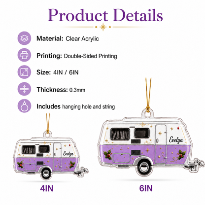 Camping Personalize Acrylic Diverse Mobile Home