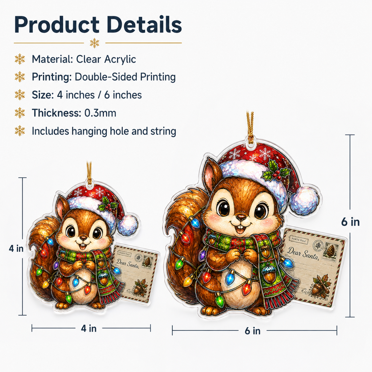 Animal With Christmas Led Squirrel