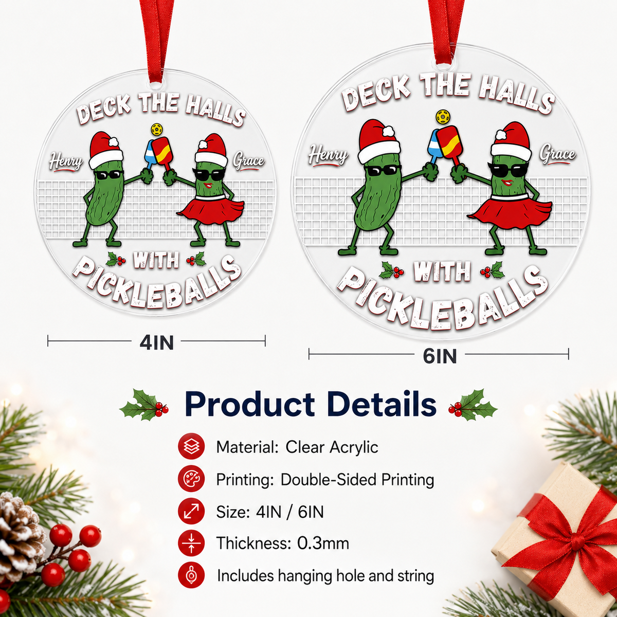 Custom Name Pickleball Acrylic Style 10