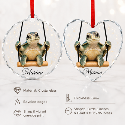 Animal Glass Ornament Sea Turtle