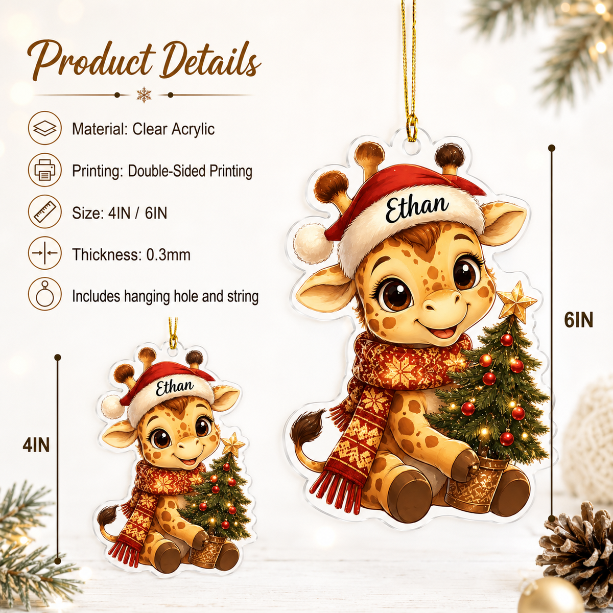 Animal Christmas Giraffe