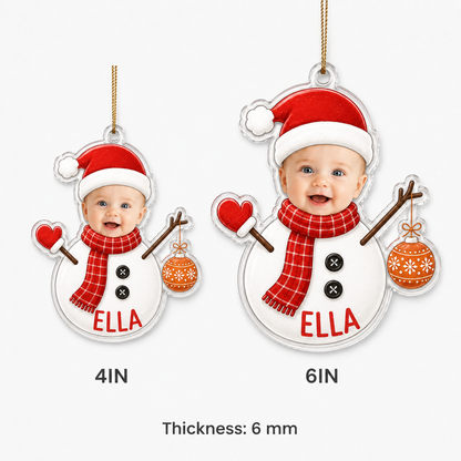 Custom Photo Baby Snowman