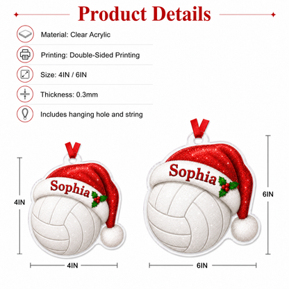 Sport Custome Name Acrylic Volleyball