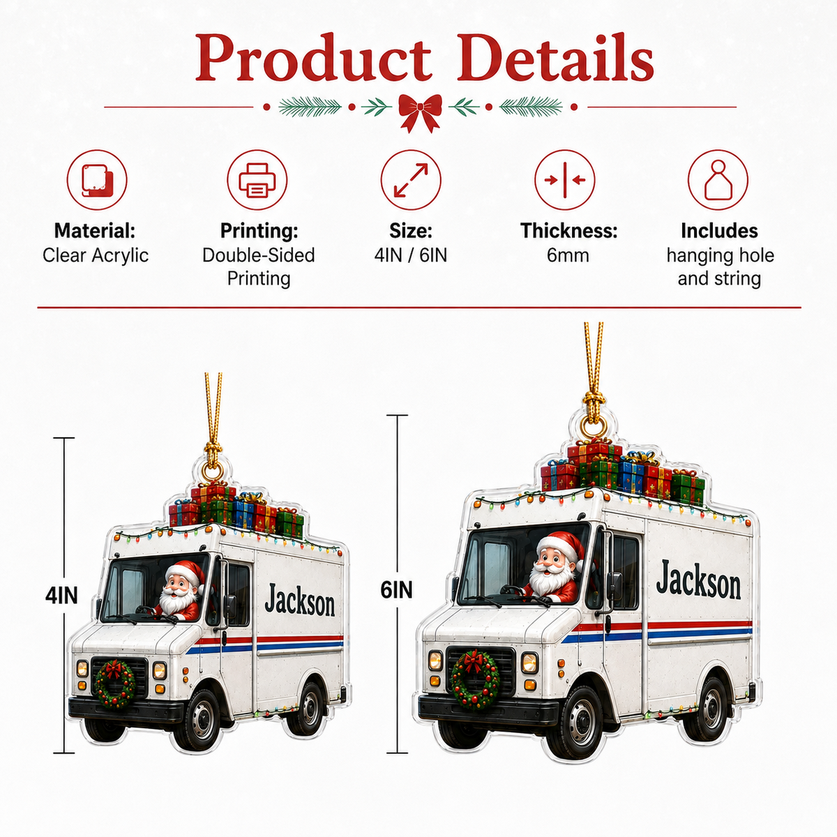 Santa Vehicle Mail Truck