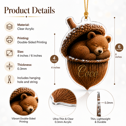 Animal Tree Decor Acrylic Bear