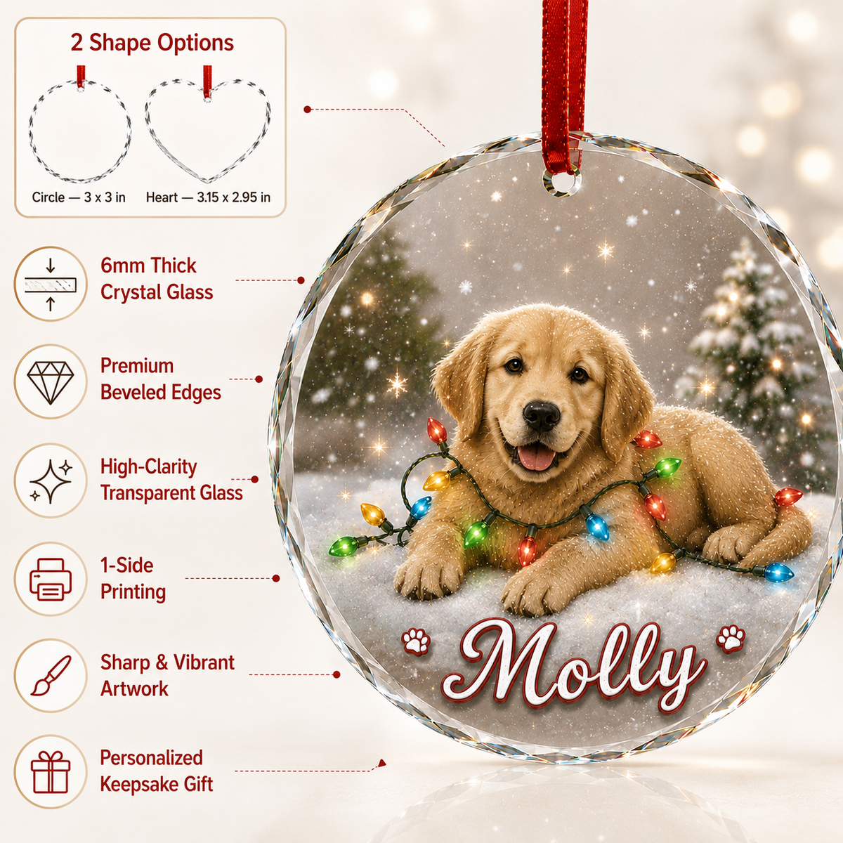 Glass Animal Led Light Dog