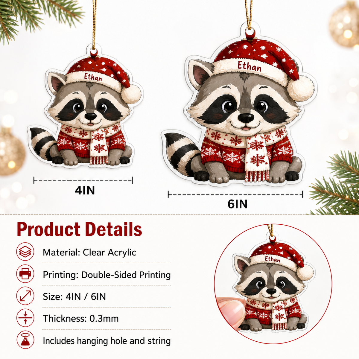 Animal Noel Raccoon