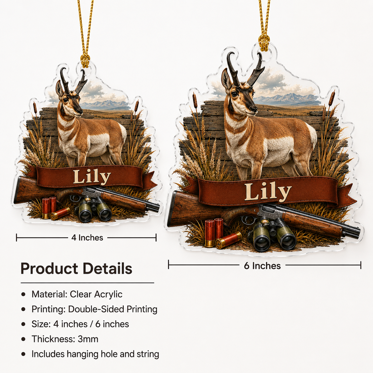 Animal Acrylic Pronghorn Antelope