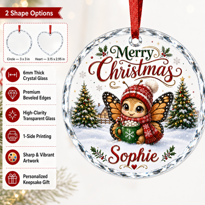 Christmas Glass Animal Butterfly