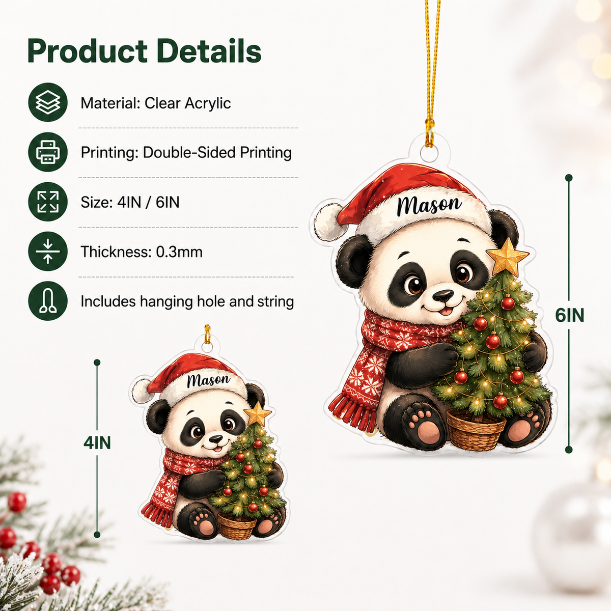 Animal Chrismas Panda
