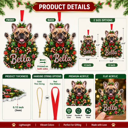 Custom Photo Dog Christmas Style 2