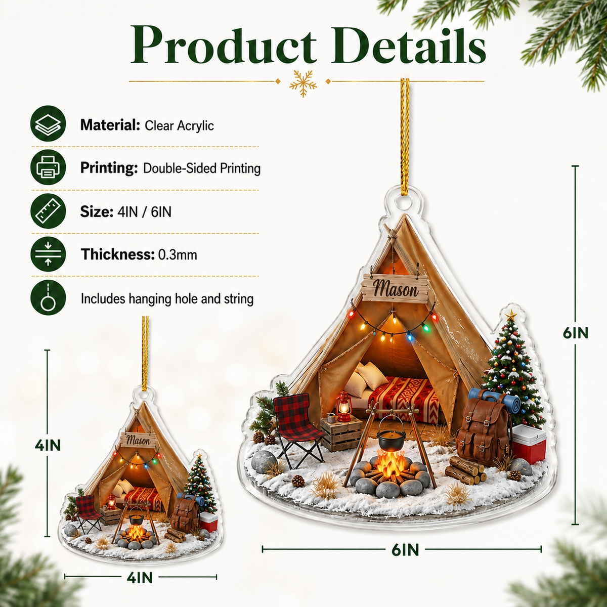 Camping Personalize Acrylic Cook Camping