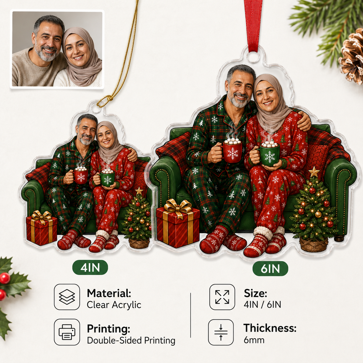 Custome Photo Couple In Sofa