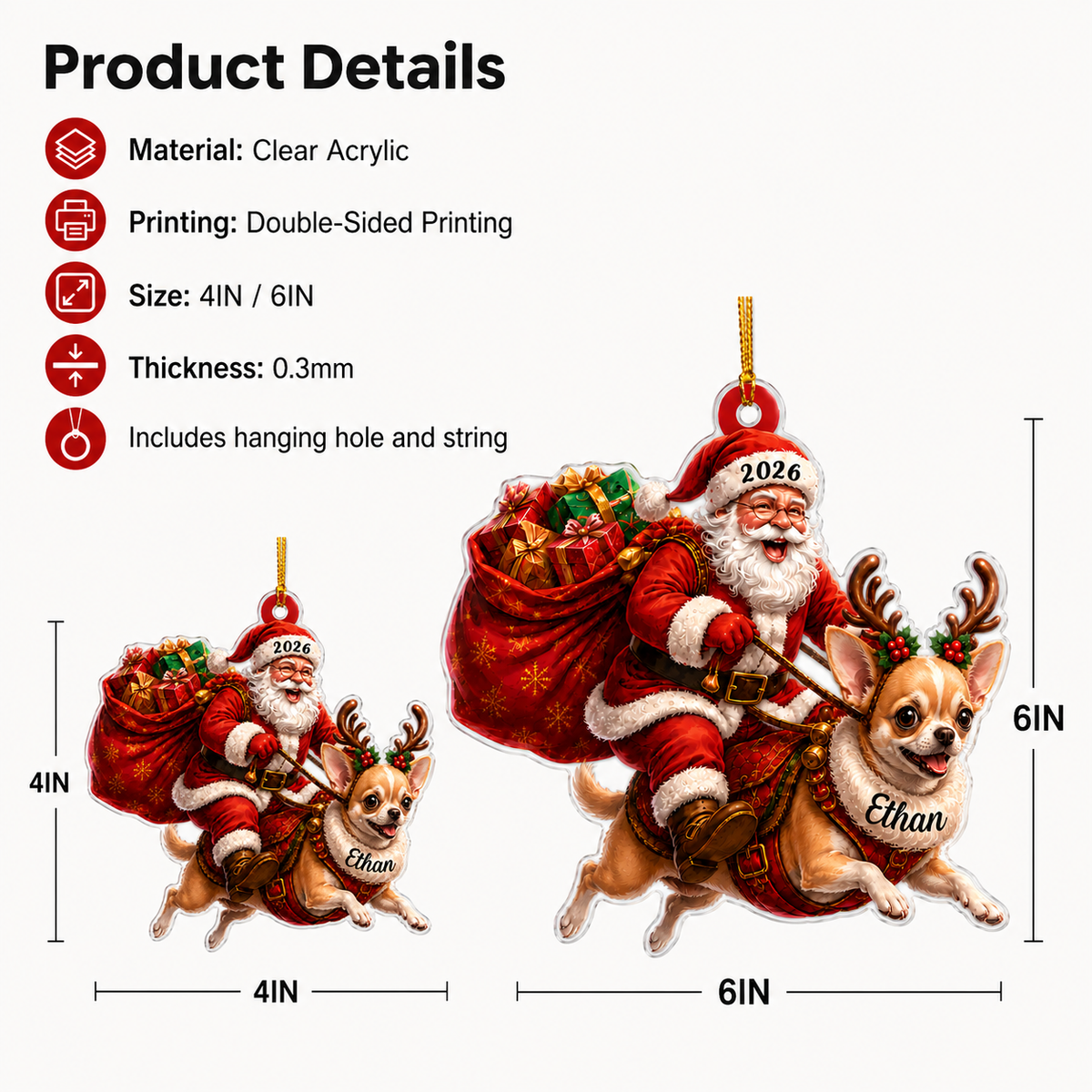 Santa Claus and Dog Chihuahua