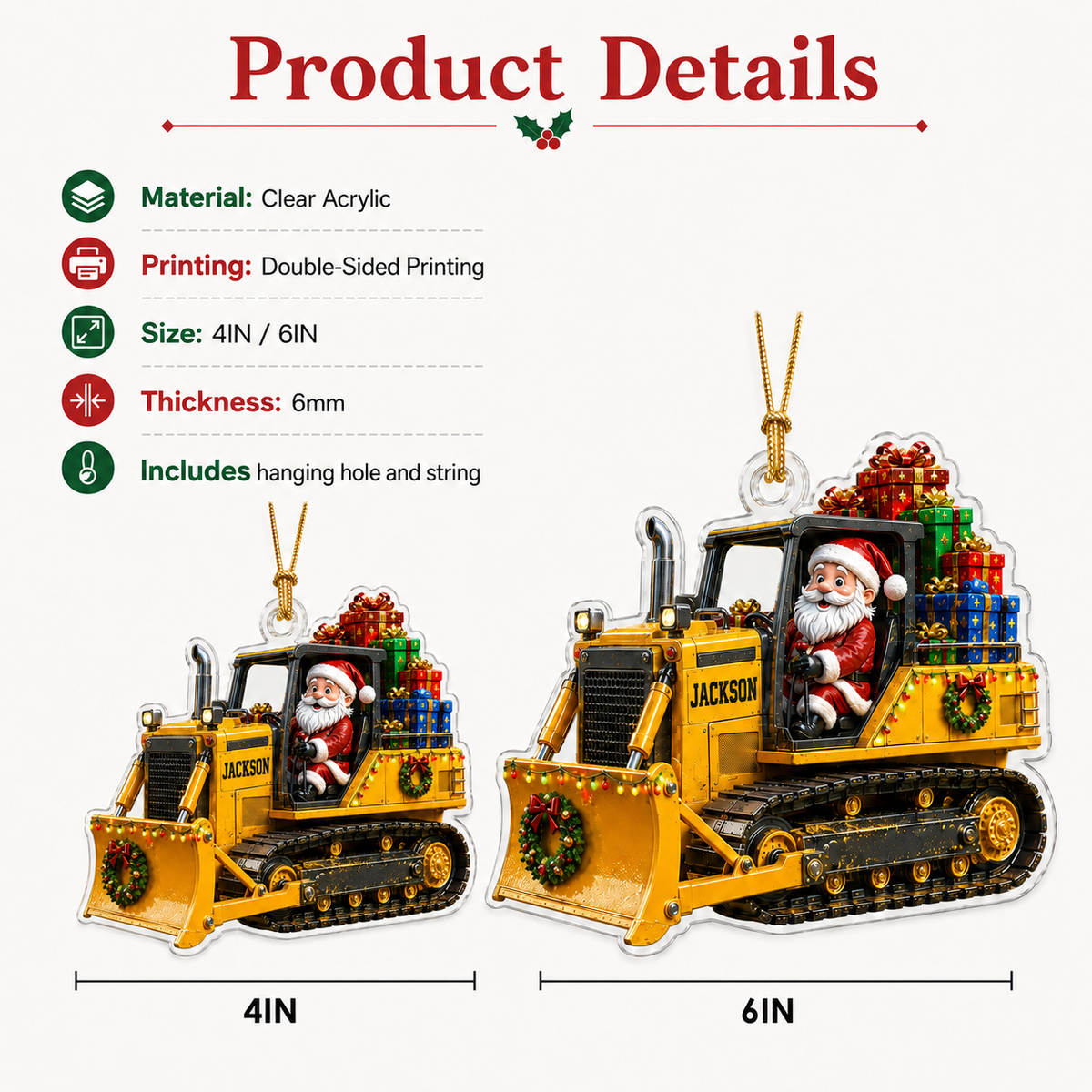 Santa Vehicle Bulldozer