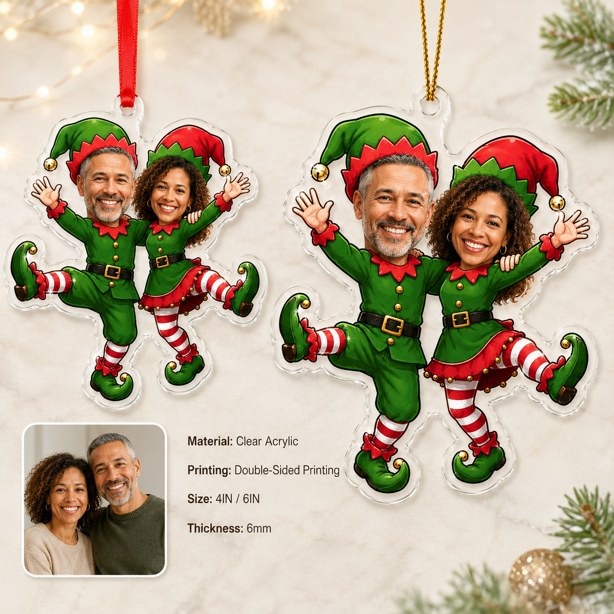 Custome Photo Couple Xmas Fairy