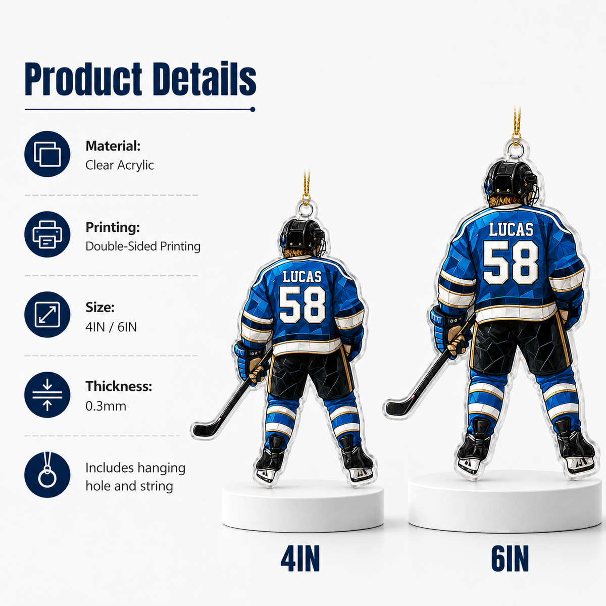 Hockey Acrylic Style 2