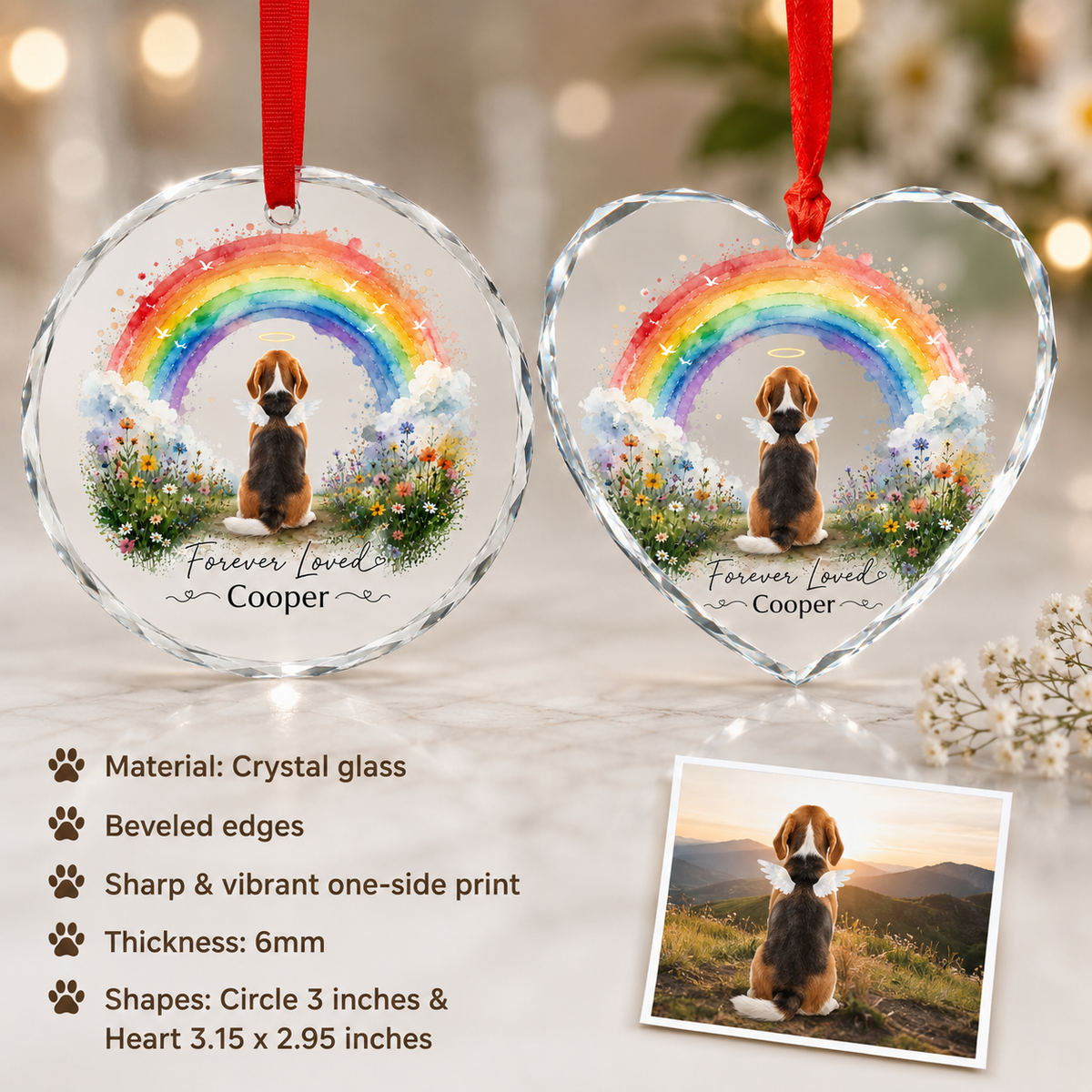 Custom Photo Dog Memorial Style 5