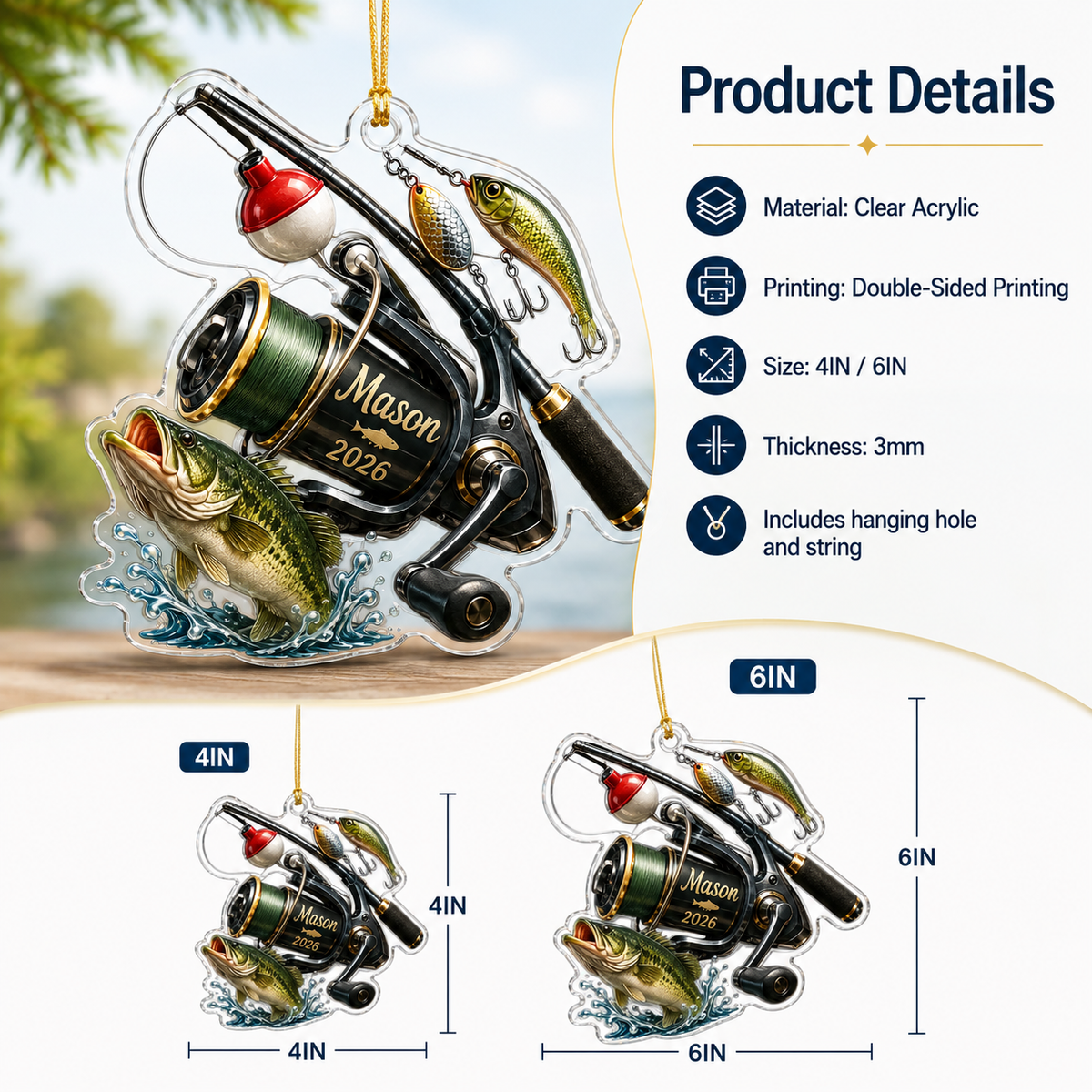 Personalized Fishing Catch Acrylic