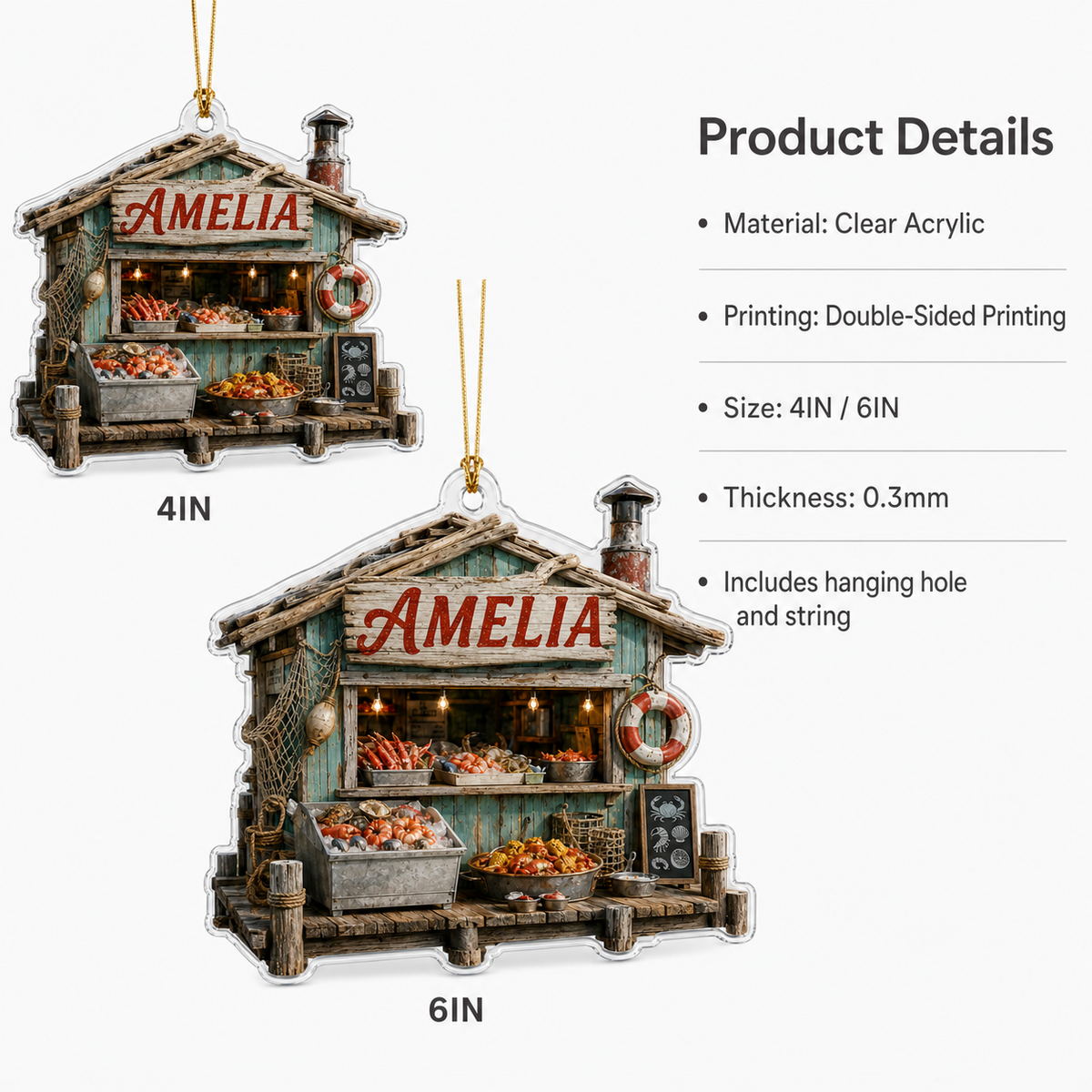 Food Lover Seafood Shack Ornament