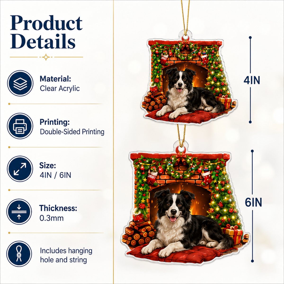 Dog Christmas Tree Border Collie