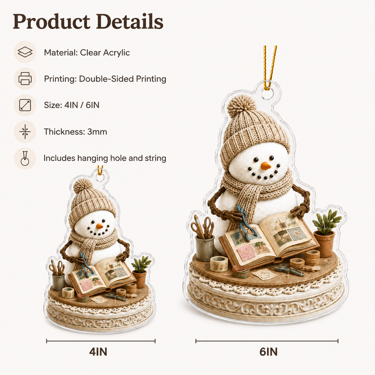 Snowman Hobbies Acrylic Scrapbooking