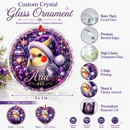 Purple Bird At Christmas Cockatiel