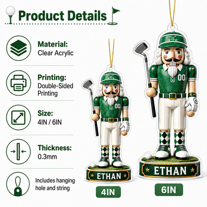 Sports Nutcracker Golf Acrylic
