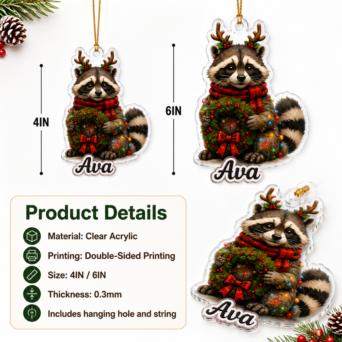 Christmas Animal Raccoon