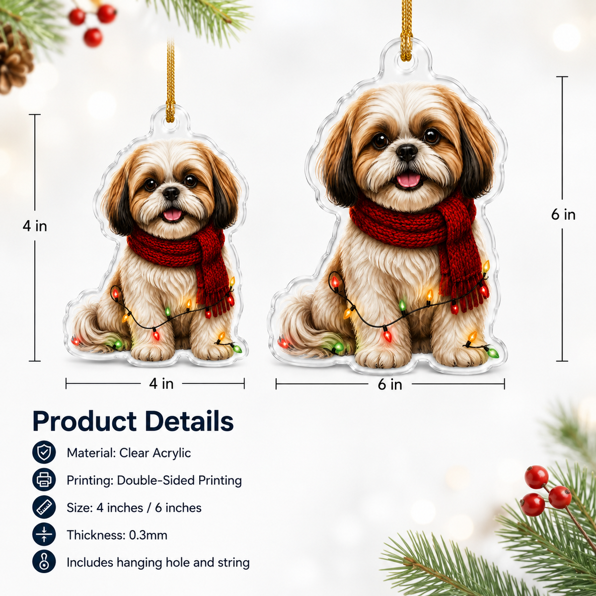 Dog Christmas Ledlight Shih Tzu