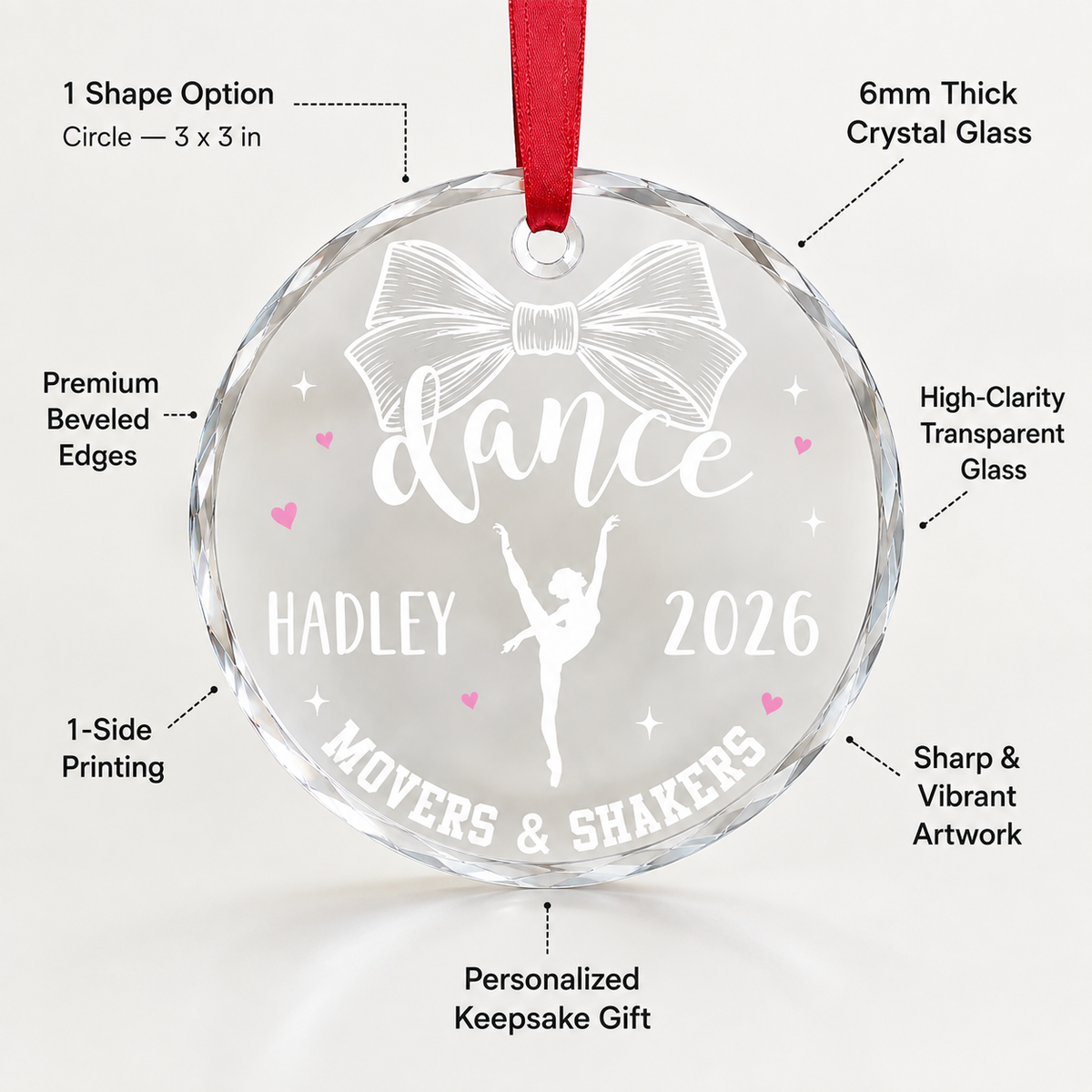 Personalized Dancing Glass Mover Shaker