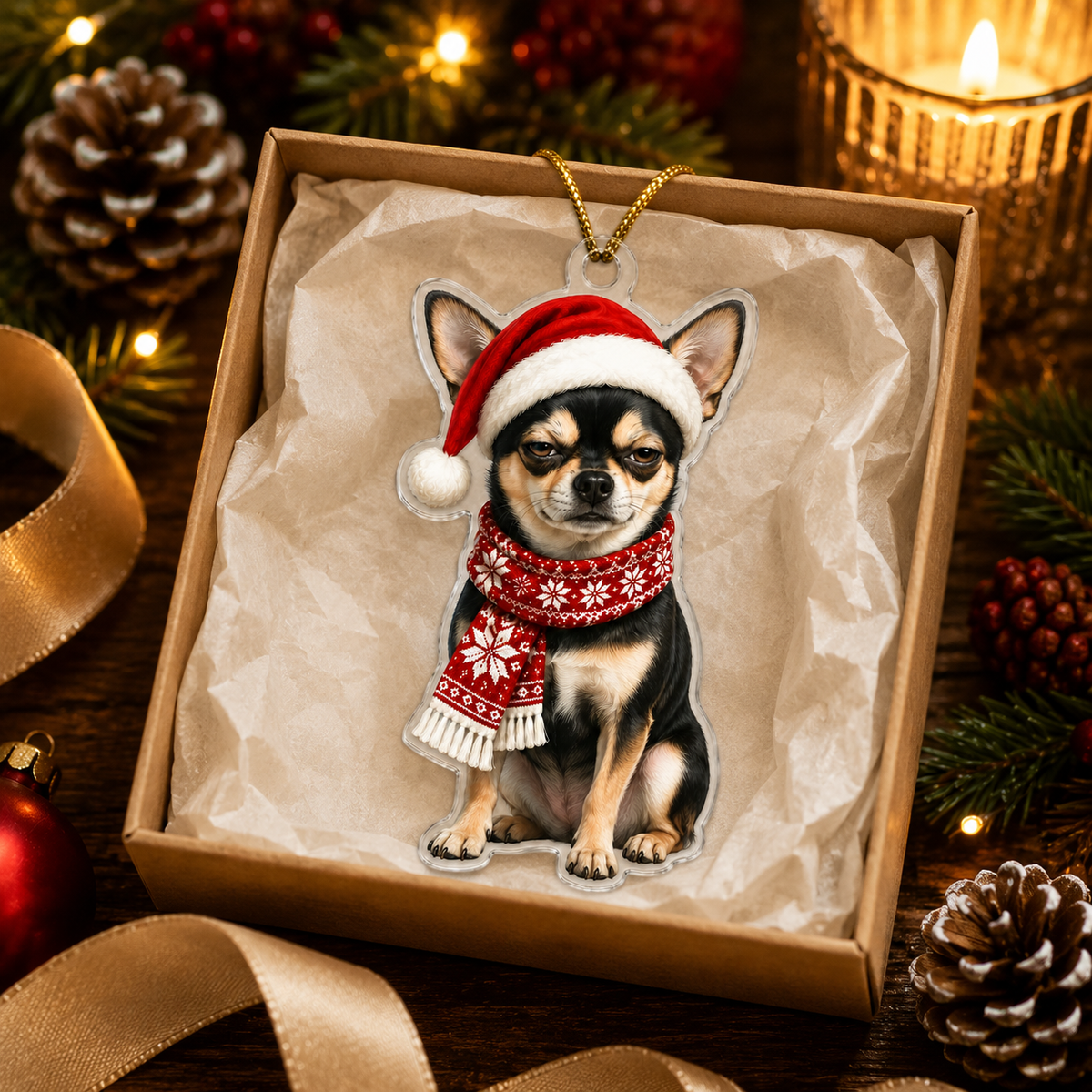 Dog Funny Christmas Chiahuahua