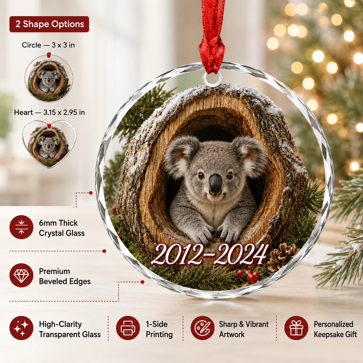 Glass ornament Animal Koala