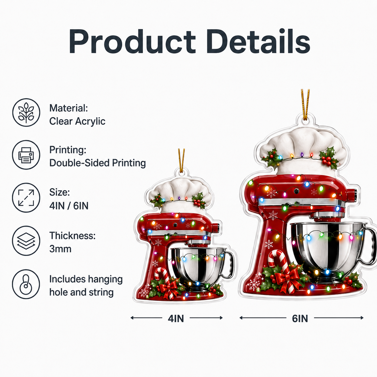 Personalized Kitchen Utensils Acrylic Diverse Dough Mixer