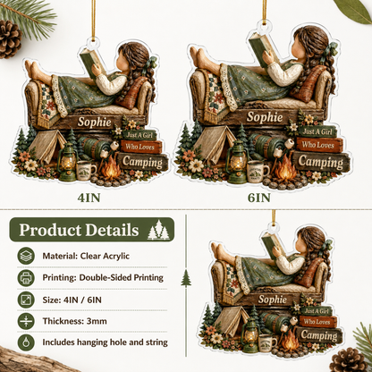 Personalized Just A Girl Hobby Camping