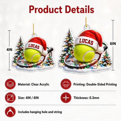 Custom Sports Christmas Acrylic - Tennis