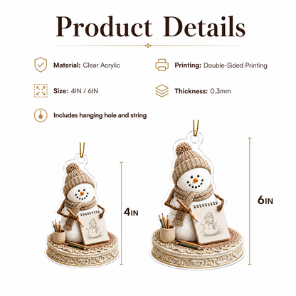 Snowman Hobbies Acrylic Drawing