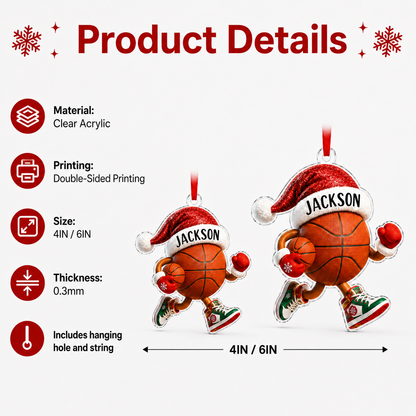 Sport Running Custome Name Acrylic Basketball