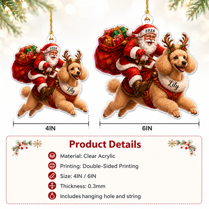 Santa Claus and Dog Poodle