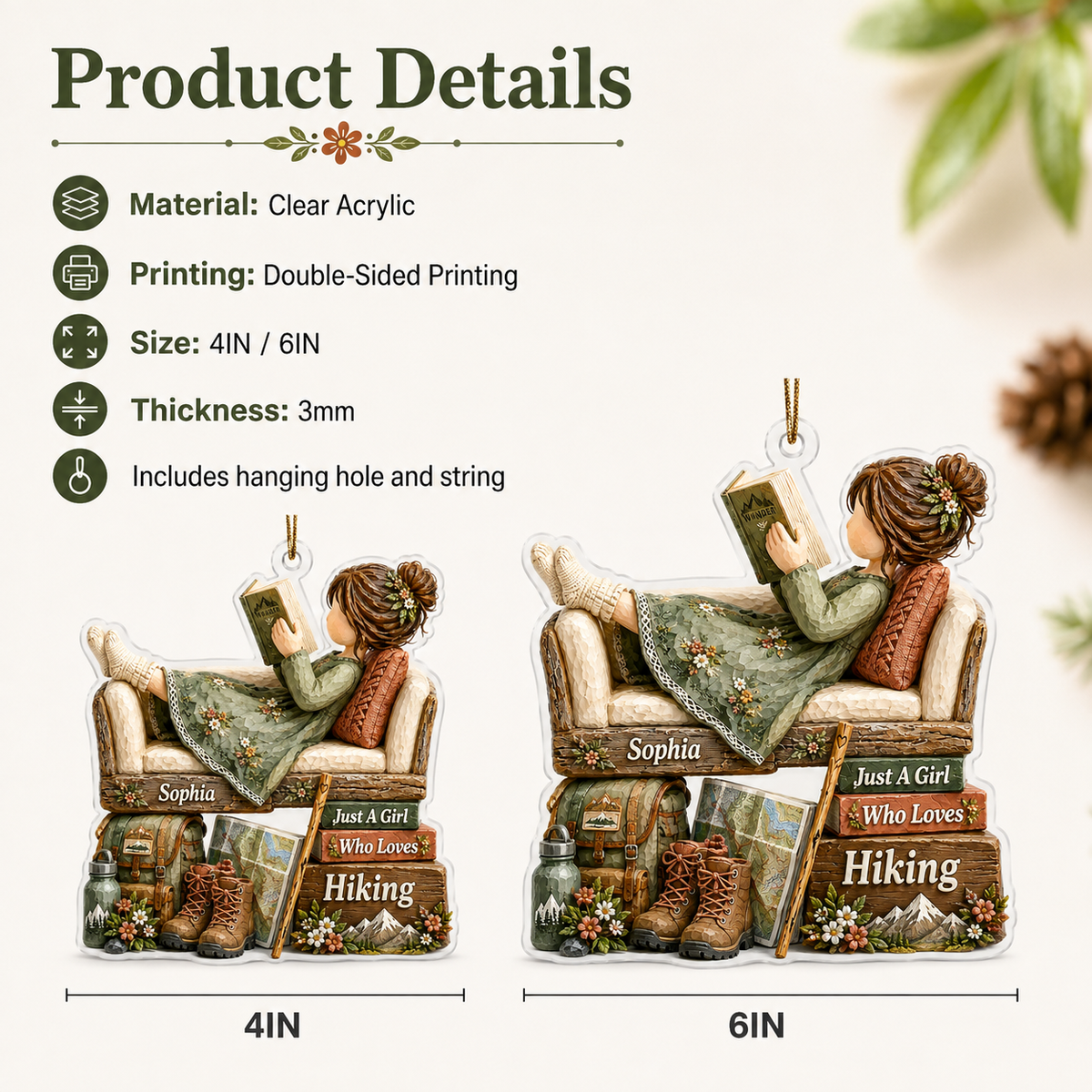 Personalized Just A Girl Hobby Hiking