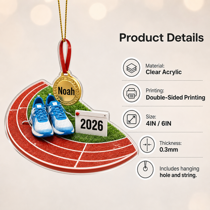 Custom Runner Acrylic - Track Medal and Shoes