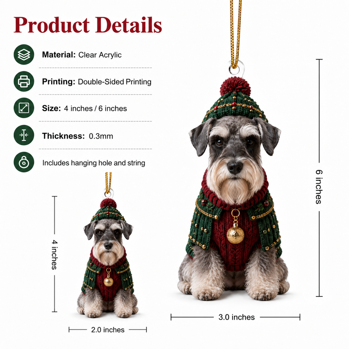 Dog Chrismast With Noel Sweater Snauchzer