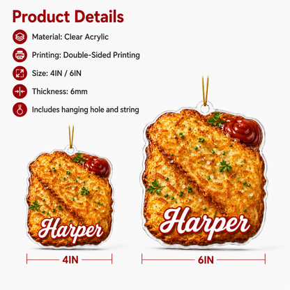 Breakfast Custom Name Crispy Hash Browns Acrylic