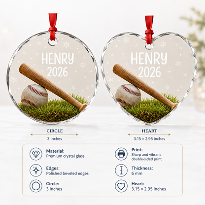 Sport Glass Ornament Baseball Field