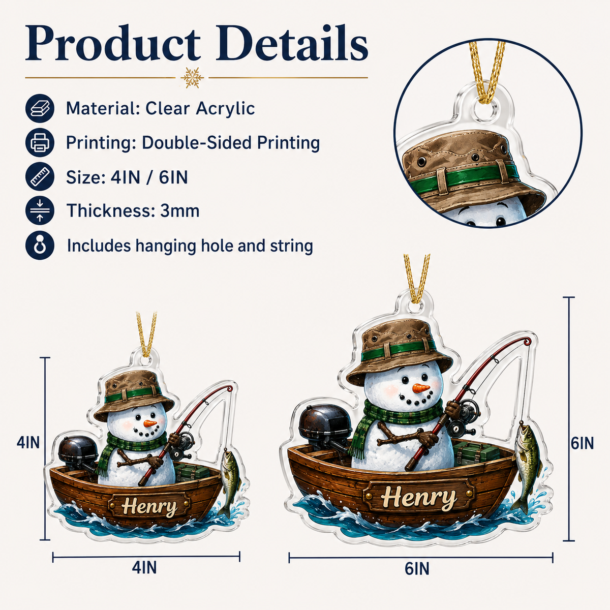 Personalized Fishing Owen Acrylic