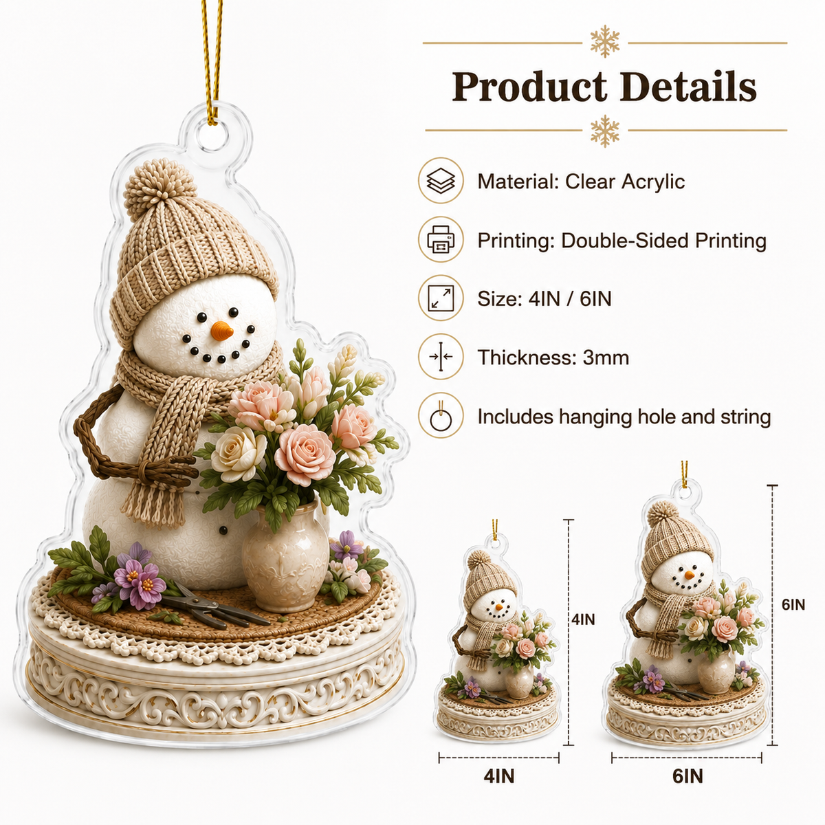 Snowman Hobbies Acrylic Flower Arranging