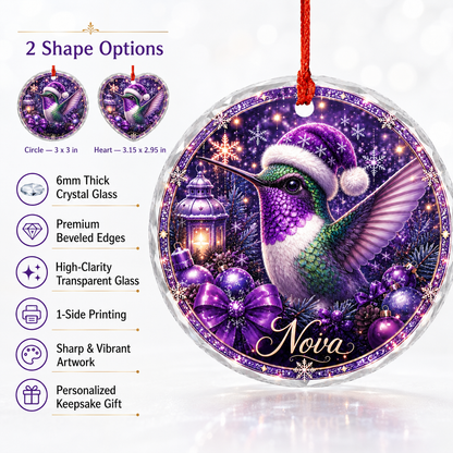 Purple Bird At Christmas Hummingbird