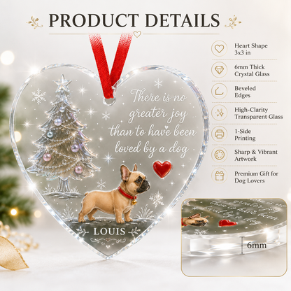 Christmas Glass Dog French Bulldog