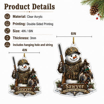 Personalized Hunting Frosty Duck Hunter Acrylic